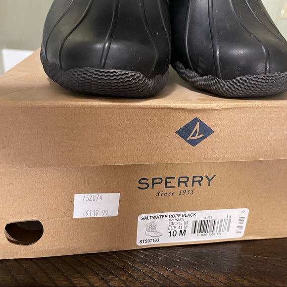 Sperry Boot. Saltwater Rope Black Size 10 - Picture 2 of 5